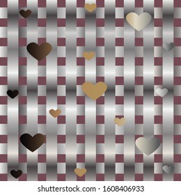 Funky Pattern with glittering stripes. Vector Illustration