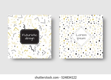 Funky pattern. Vintage background vector. Set for cover, flyers, invitation, greeting, promotional offers, banners, brochures, booklets. Geometric ornament