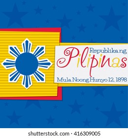 Funky Philippine Independence Day card in vector format.