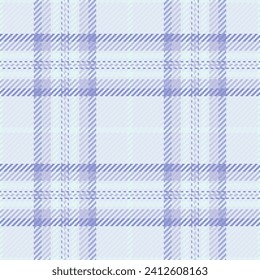 Funky plaid texture tartan, teenager check vector textile. Sixties seamless fabric pattern background in light and pastel snow color.