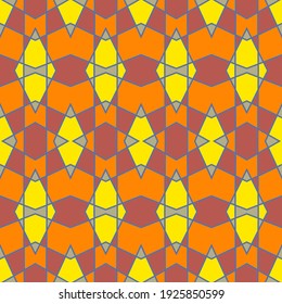Funky polygonal vector seamless pattern graphic design. Art deco pattern. Lines structure grid.