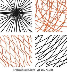 Funky psychedelic background with bold lines and colorful wave patterns