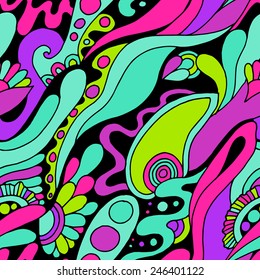 funky psychedelic seamless pattern