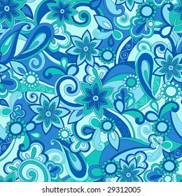 Funky Pucci Seamless Repeat Pattern Vector Illustration