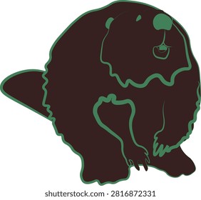 Funky Quirky Beaver Vector Illustration