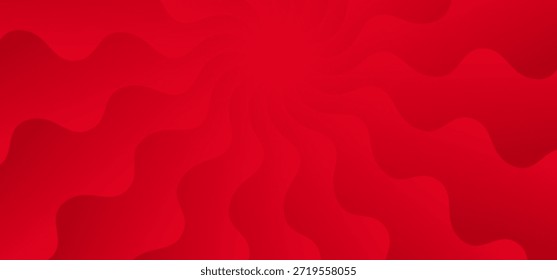 Fundo abstrato do nascer do sol vermelho funky. Vetor Groovy Sun Pattern. Retro Pop Summer Sun Ilustração com Ondas e Ruby Gradiente