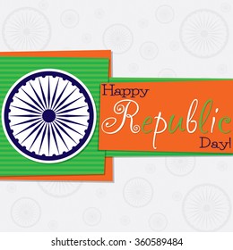 Funky Republic Day card in vector format.