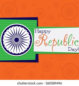 Funky Republic Day card in vector format.