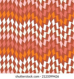 Funky Retro Resumen Zigzag Patrón Geométrico Sin Marea Colores Chic De Moda Diseño Amber Brown Fondo