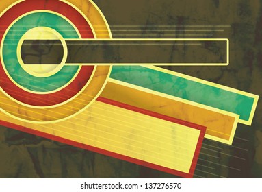 Funky Retro Grunge background layout