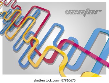 Funky Retro Overlapping Lines for Use in Layouts