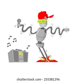Funky robot rapper