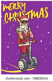 Funky Santa in Personal Transporter
