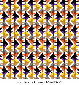 Funky Sixties Star Pattern in overlapping strippes 