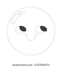 Funky smiling emoji face