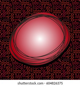 Funky Speech Bubble with seamless Memphis style design in background. Vector EPS-10 file, transparency used. 