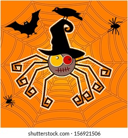 Funky spider Halloween concept