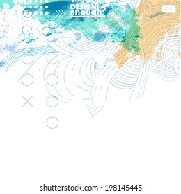 funky splash color design - abstract colored background