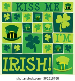 Funky St. Patrick's Day card in vector format.