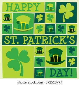 Funky St. Patrick's Day card in vector format.