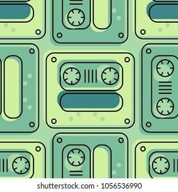 Funky tape seamless pattern. Authentic design for digital and print media.