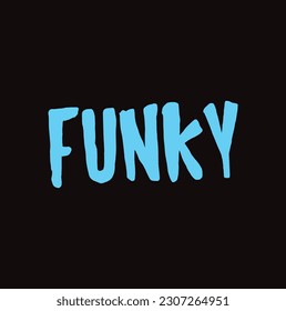 Funky text on black background.