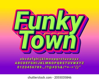 Funky Town Groovy Retro Text Effect