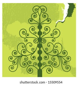 funky tree with grunge behind