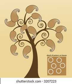 funky tree vector