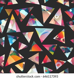 Funky triangle seamless pattern (vector eps 10)