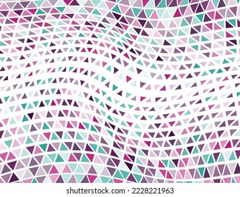 Funky Dreiecke halbtonische Textur. Dreieckige Fade-Elemente bedecken Hintergrund. Chevron Dreiecke Halbtongitter.