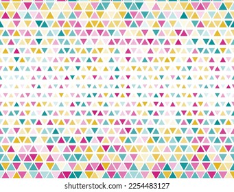 Funky triangles halftone wallpaper. Fade triangular structure banner background. Digital triangles halftone geometry.