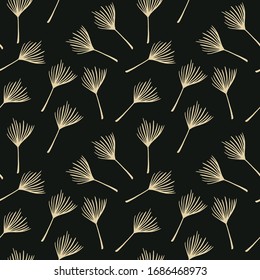 Funky Tropical Vector Seamless Pattern.  Painted Floral Background.