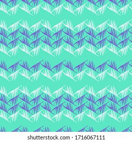 Funky tropisches Vektormuster nahtlos. Monstera-Kronleuchter Banana hinterlässt ein tropisches, nahtloses Muster. Cool Summer Fabrics. Farbiger floraler Hintergrund. Elegantes männliches Shirt weibliche Kleidung Textur.