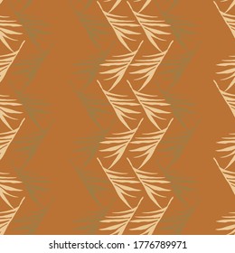 Funky Tropical Vector Seamless Pattern. Banana Leaves Monstera Feather Dandelion Tropical Seamless Pattern. Fine Summer Fashion. Doodle Floral Background. Elegant Male Shirt Female Dress Texture.