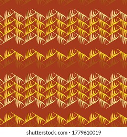Funky Tropical Vector Seamless Pattern. Beautiful Male Shirt Female Dress Texture. Feather Monstera Dandelion Banana Leaves Tropical Seamless Pattern. Painted Floral Background. Cool Summer Fashion.