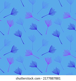 Funky Vector Tropical Patrón sin inconvenientes. La Pluma Monstera Dandelion Banana Deja Un Patrón Tropical Sin Marea. Buena Moda De Verano. Hermosa textura de ropa de mujer con camiseta masculina. Fondo Floral Doodle.