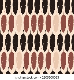 Funky Tropical Vector Seamless Pattern. Painted Floral Background. Beautiful Male Shirt Female Dress Texture. Cool Summer Textile. Dandelion Feather Banana Leaves Monstera Tropical Seamless Pattern.
