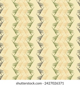 Funky Tropical Vector Seamless Pattern. Monstera Dandelion Feather Banana Leaves Tropical Seamless Pattern. Fine Summer Fashion. Doodle Floral Background. Beautiful Male Shirt Female Dress Texture.