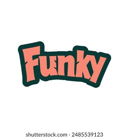 funky tshirt fashion sticker vector illustration template design