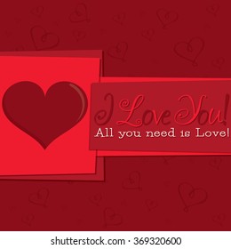 Funky Valentine's Day card in vector format.