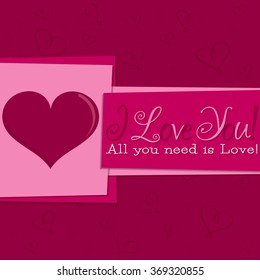 Funky Valentine's Day card in vector format.