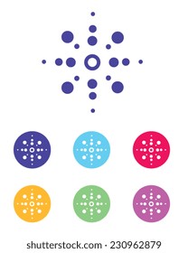 Funky Vector Bursting Circle Set 