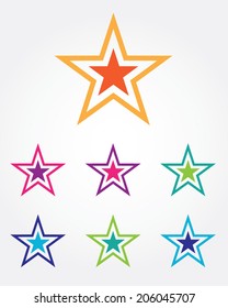 Funky Vector Star Icon Set