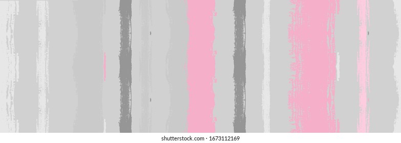 Funky Vertical Stripes Seamless Background. Winter Autumn Modern Fashion Textile. Gouache Ink Lines Texture. Summer Spring Distress Stripes. Torn Graffiti Trace. Dirty Vector Watercolor Paint Lines.