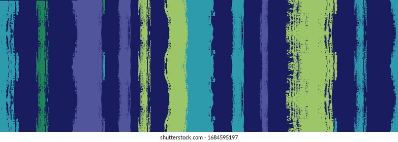 Funky Vertical Stripes Seamless Background. Autumn Winter Bright Fashion Print. Watercolor Lines Design. Torn Vector Watercolor Paint Lines. Spring Summer Distress Stripes. Dirty Graffiti Trace.