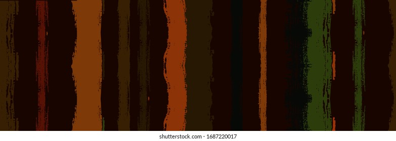 Funky Vertical Stripes Seamless Background. Summer Spring Distress Stripes. Torn Vector Watercolor Paint Lines. Hand Drawn Lines Texture. Cool Graffiti Trace. Winter Autumn Funky Fashion Print.