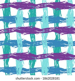Funky Vertical Stripes Seamless Background. Textile design in a cage. Summer Spring Graffiti Stripes.