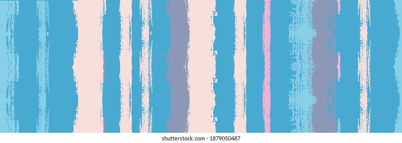 Funky Vertical Stripes Seamless Background. Rayas de socorro de verano de primavera. Líneas de pintura de color de agua de vectores sucios. Invierno de otoño
