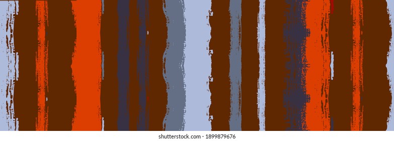 Funky Vertical Stripes Seamless Background. Colores de pintura de color de agua del vector desgarrado. Graffiti de primavera de verano. Traza de la distancia fría. Otoño Invierno Funky Moda Textil. Diseño de líneas dibujadas a mano.